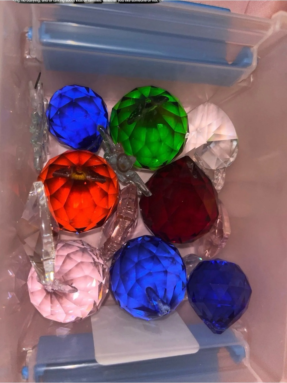 Crystal Prism Hanging Ornaments - Assorted Colors